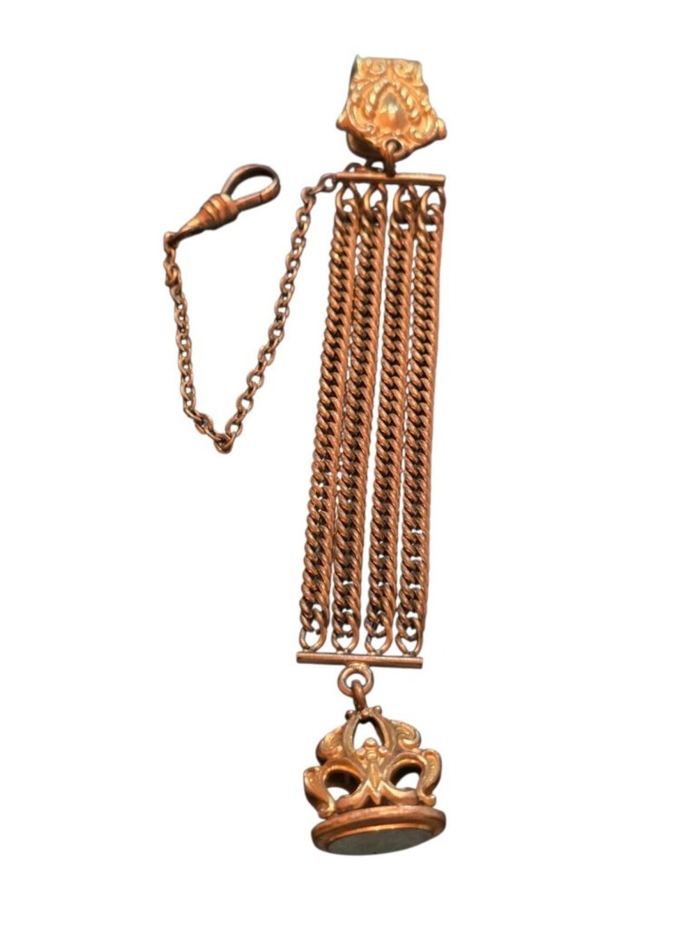 Antique Victorian Watch Fob Chain Clip (A9217)